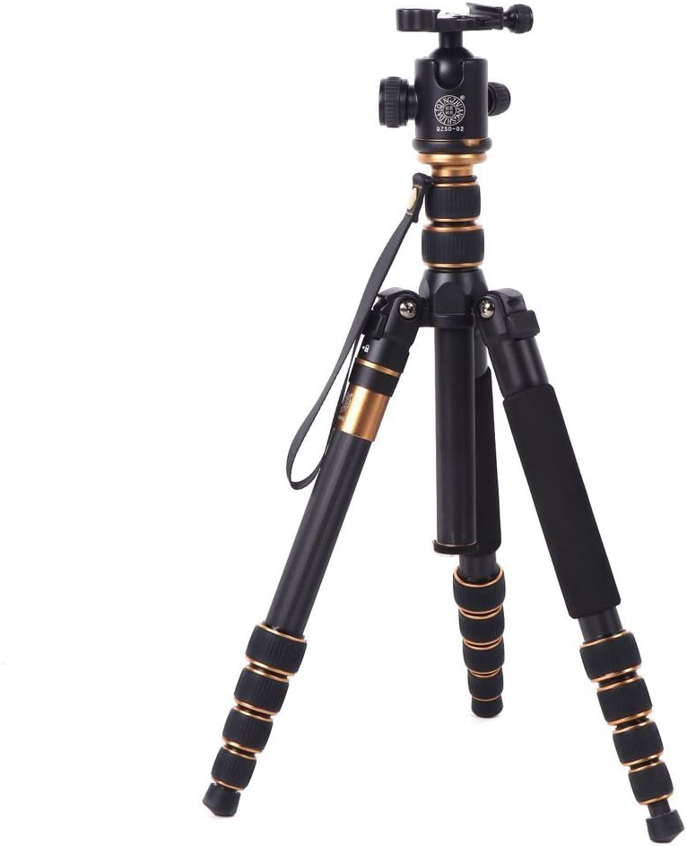 QZSD Q666C Pro Carbon Fiber Tripod for SLR Camera Ball Head Monopod Changeable Portable Traveling