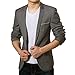 VOBAGA Men's Slim Fit Casual One Button Suit Blazers Grey XXXL