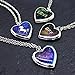 4 Mood Necklaces for Girls - Color Changing Mood Locket Necklaces with Glitter Heart Locket Pendants - Unicorn, BFF, Love and Heart Glitter Pendants - Cute Mood Jewelry - Stocking Stuffers for Girls