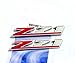 2pack OEM Z71 Emblem Badges 3D Compatible with Silverado 1500 2500Hd Tahoe Suburban 2010-2018 (Chrome Red)