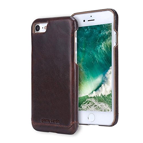 Capa Iphone 7/8 100% Original Pierre Cardin Couro Legítmo Marrom Escuro