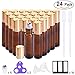 Essential Oil Roller Bottles 10ml (Painted Amber Glass Bottle, 24 pack, 6 Extra Roller Balls，48 Labels, 2 Openers, 2 Funnels by PrettyCare) Roller Balls For Essential Oils, Roll on Bottles