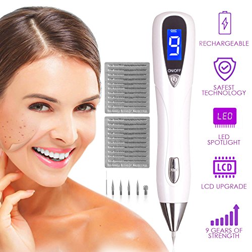 Dermasmoothe Pro Mole Removal Pen Kit | Skin Tag Remover, Mole Remover, Warts, Nevus, Dark Spots, Freckles, Tattoo | 9-Gears, USB Rechargeable, LCD Display | Spot Eraser Pro, Facial Skin Care Tool