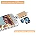 Fixget 3 in 1 USB Memeory Card Reader, MiCROSD/TF/SD Card Reader Adapter with Lightning, USB & Micro USB Interfaces, USB/Lightning Memory Card Reader for Android Device/Mac/PC/iPhone/iPad/iOS - Gold