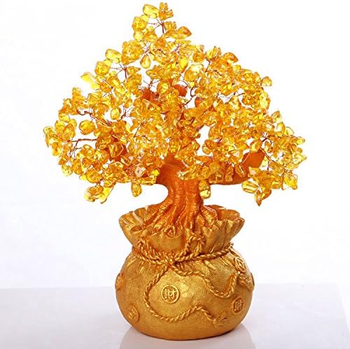 XCJ Decorative ornaments - Citrine Money Tree Lucky Decoration Creative Home Living Room TV Cabinet Wine Cabinet Trinkets Decoration Money Tree