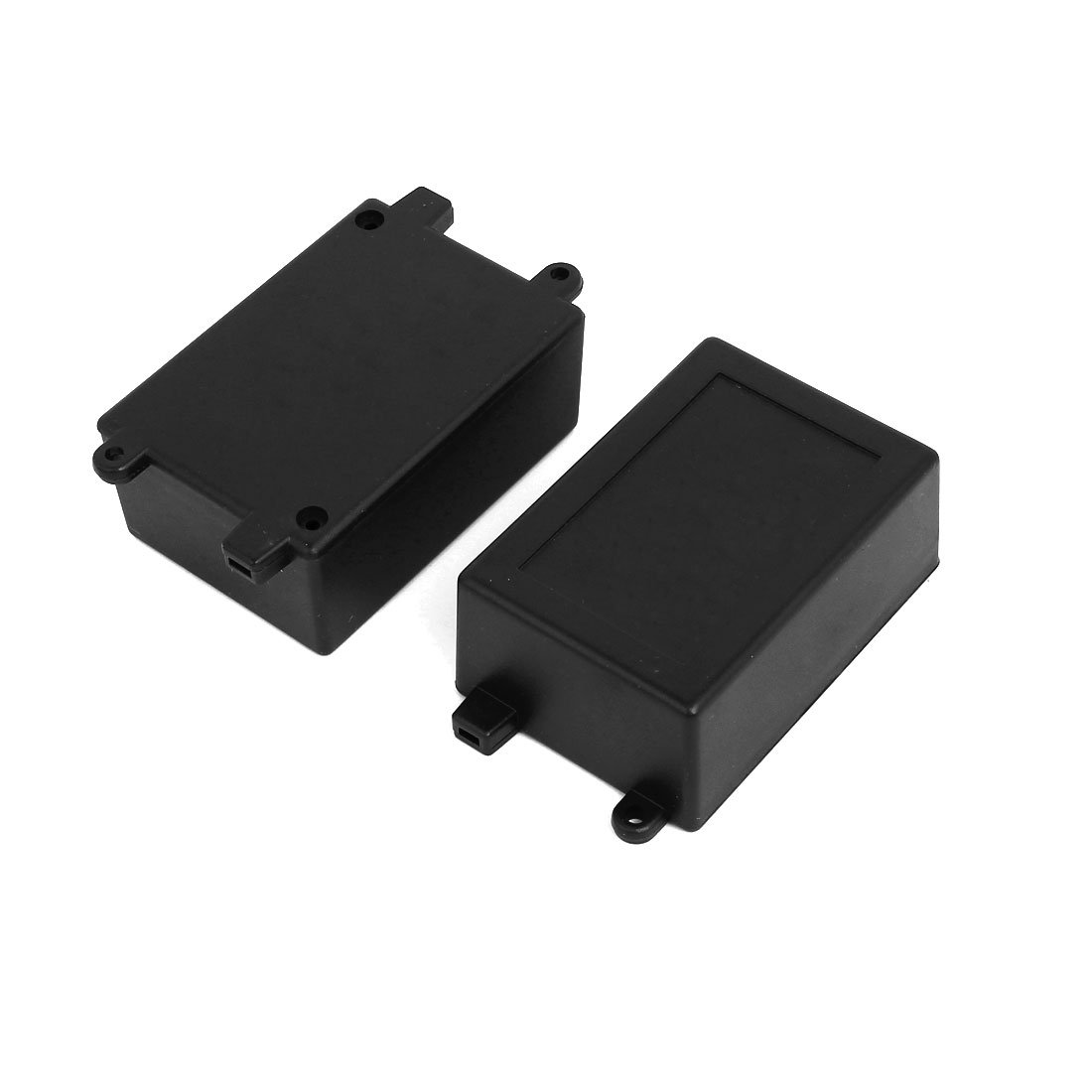 Sourcingmap 82mmx57mmx35mm Dustproof IP65 Junction Box Electric Project Enclosure Black 2pcs