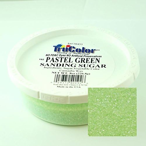 TruColor Confectioner's Sanding Sugar (Fine Crystals) Pastel Green (1x8 Oz)