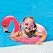 WISHTIME Kiddly Flamingo Inflatable Swimming Ring Flamingo Pool Float Swimming Ring for Kids 4-7 Years Boy Girls Diameter 10 inch (Flamingo)