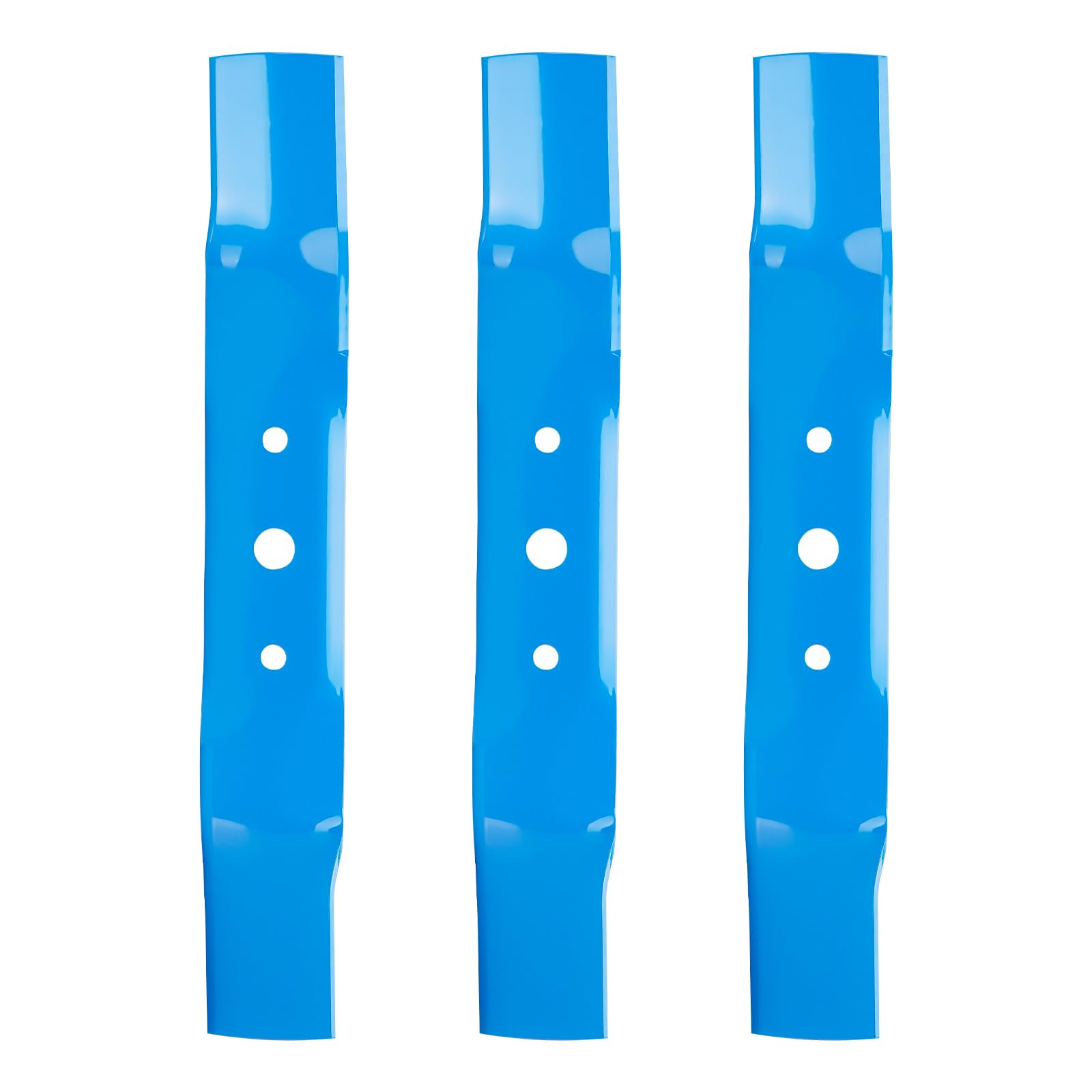 Photo 1 of ILONPA 48" High-Lift Mower Blades for GX20250 GY20568 John Deere L120 L130 Scotts L2048 Sabre 1948GV 1948HV 2148HV 48 inch Deck Lawn Mower Replace GX20250 GY20568 (Center Hole: 5/8"), Blue