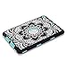 PIXIU iPad Air 2 Case, Heavy Duty Shockproof Protective case Without Screen Protector Rugged Three-Layer Defender Cover For iPad Air 2(A1566/A1567) 2014 Released Mandala Floral/Black