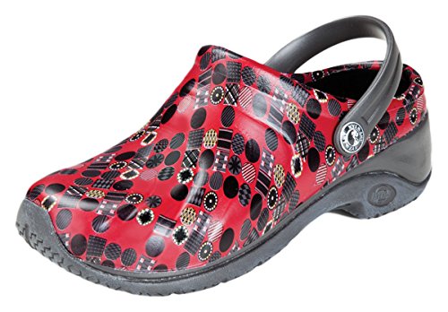 anywear leopard clogs