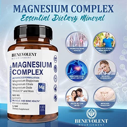 Magnesium Complex 500mg Magnesium Glycinate, Oxide, Taurate
