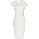 GRACE KARIN Women's Gorgeous Pencil Dress Cap Sleeve Tweed Pencil Dress for Work