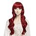 DAOTS Wig Long Wavy Wigs for Women, Free Wig Cap and Bobby Pins, 28" Cosplay Synthetic Wig