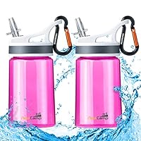 AceCamp 2 Pack-Kids Water Bottle,Eastman Tritan Kid Water Bottle BPA Free&FDA Approved Sports Water Bottle 12 Oz Portable Leakproof