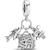 BOIGEGU Plated Silver Bracelet Charm for Bracelet&Necklace Dangle Travel Bead Pendent Cute Japan Lady Justice Greek Goddess Souvenirs Beads Pendants DIY Jewelry for Women