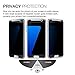 [2 Pack] Samsung Galaxy S7 Privacy Tempered Glass Screen Protector, Haodewei [Easy-Install] Bubble Free [Touch Sensitive] +1 Pack Carbon Fiber Back Protector [Not Fit For S7 Edge]