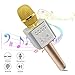 Ula Wireless Karaoke Microphones, Bluetooth Karaoke Machine, Upgraded 2600mAh Stereo Player Outdoor Family KTV Party Handheld Singing Q9, Compatible With Smartphone Devices (Great Gift For Kids)