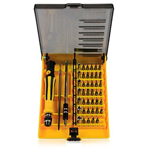 GoodQbuy® 45 in 1 Portable Opening Magnetic Precision Tool Compact Screwdriver Kit Set with Tweezers & Extension Shaft for Precise Repair or Maintenance Phone PC Computer Laptop Repair Tool