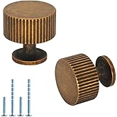 Abtopia 12 Pack Vintage Antique Brass Cabinet Knobs Dresser Knobs Drawer | Pulls Solid Knob for Cabinets, Bathroom, Cupboard, Kitchen Hardware