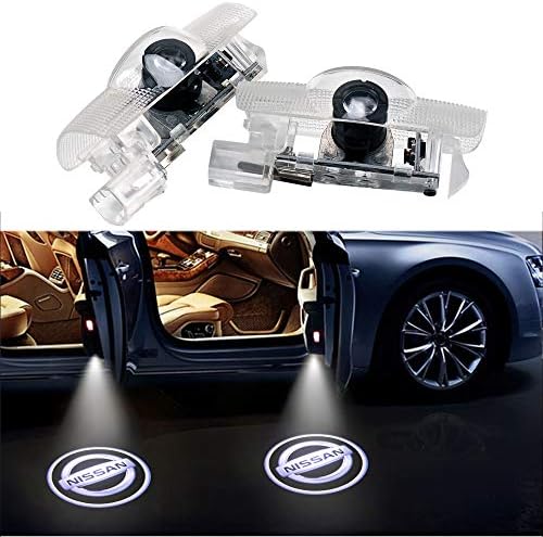 Homose Car Door LED Logo Projector Light Ghost Shadow Welcome Symbol Emblem Courtesy Step Lights Ground Lamp Kit (For Nissan)