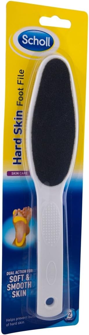 Scholl Dual Action Foot File Removes Rough Dry Skin for Soft Smooth Feet