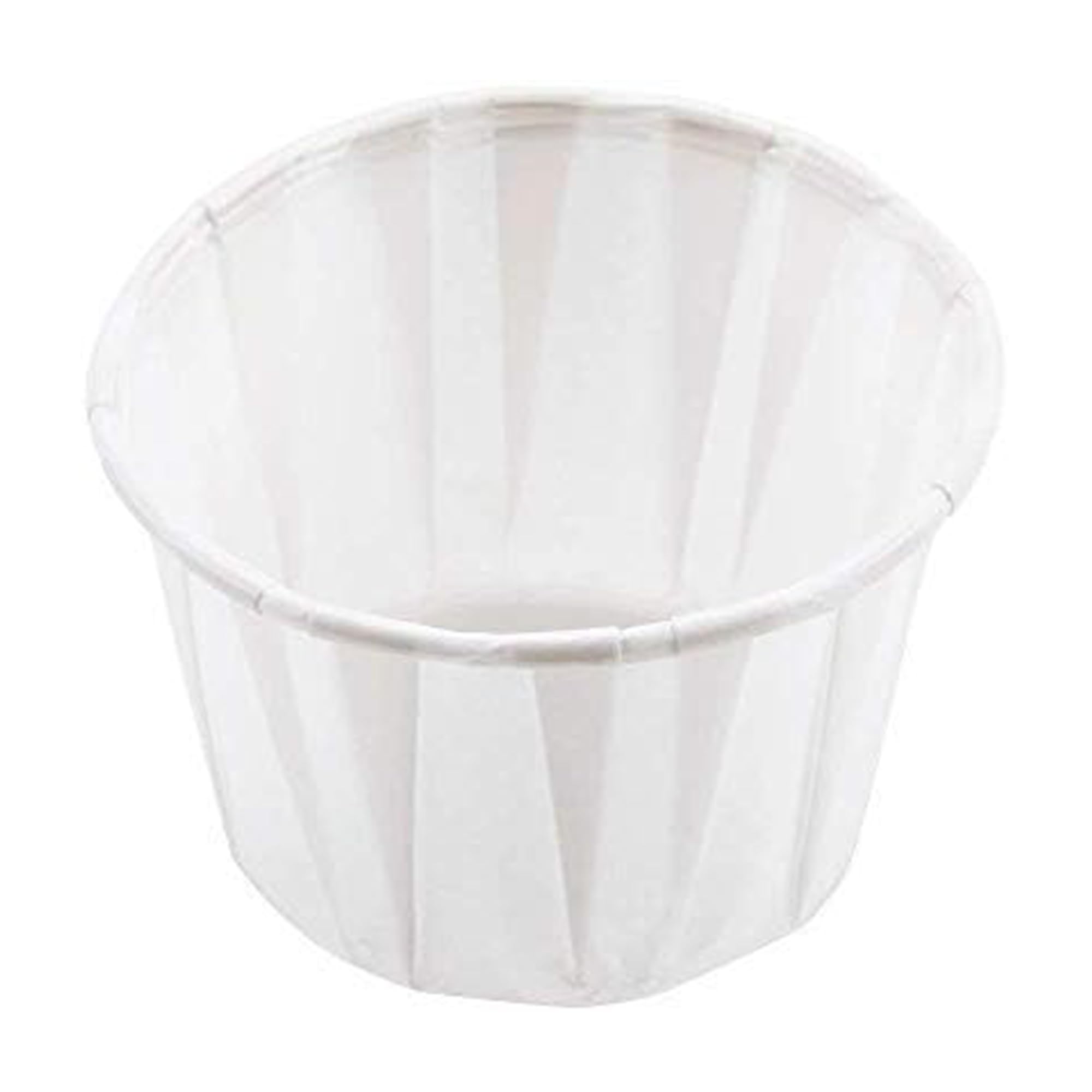 We Can Source It Ltd - 250 x 4oz Paper Souffle Portion Cups Waxed Paper Ramekin Sauce Pots with Leak-Resistant Coating – For Sauces, Condiments, Dips & Sampling – Disposable Catering Portion Control
