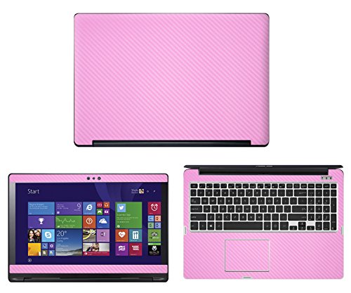 Decalrus - Asus Transformer Book Flip TP500LA PINK Carbon Fiber skin skins decal for case cover wrap CFtransBookFlipTP500laPink