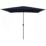 Amazon Com C Hopetree Rectangular Outdoor Patio Umbrella With Tilt 6 5 X 10 Ft Navy Blue Garden Outdoor