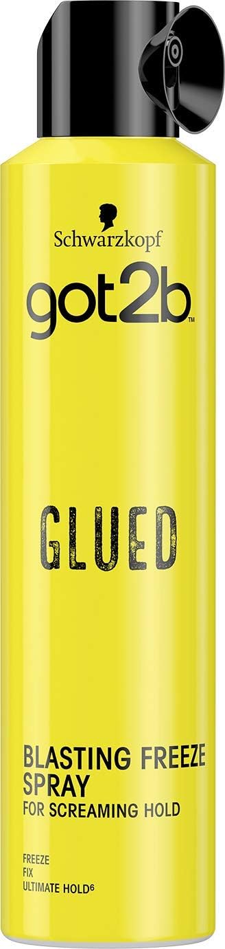 Schwarzkopf got2b Glued Blasting Freeze Hair Spray, 300 ml, 50 ml (Pack of 6)