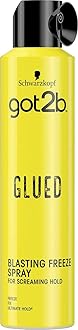 Schwarzkopf got2b Glued Blasting Freeze Spray, hairspray with glue for spikes & other hairstyles, hair product providing hold & finish, pack: 6 x 300ml
