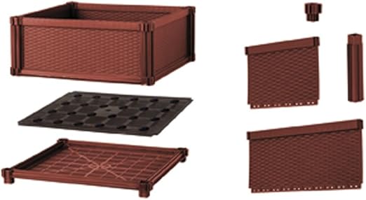 Kit Huerto Urbano Modular Rectangular - Terracota: Amazon.es: Jardín