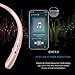 Wireless Headphones, Bluetooth Retractable Earbuds Neckband Headset Sports Sweatproof Earphones with Mic for iPhone X 8 7 6 Android Smartphone (12 Hours Play Time, Rose)