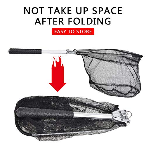 KAIYAN Faltbar Fischernetz Dreieck Pool Teich Angeln Kescher leichte Nylon Fliegenfischen Angelkescher Unterfangkescher… – Bild 5