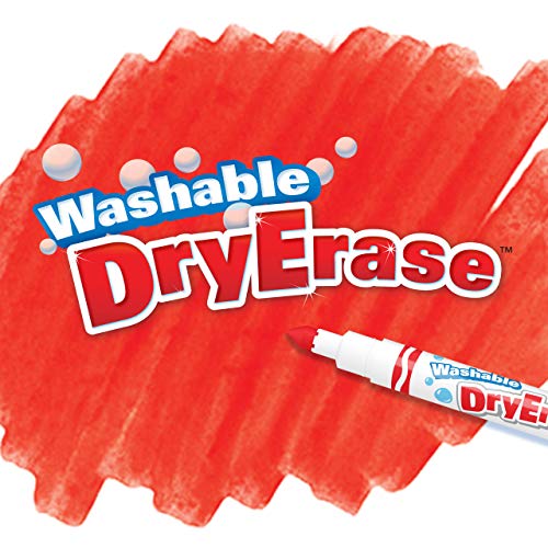 Crayola Washable DryErase Fine Line Markers, 12 Classic Colors
