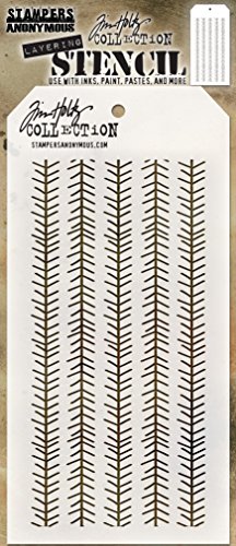 Stampers Anonymous THS094 Tim Holtz Layered Stencil 4.125"X8.5"-Tinsel