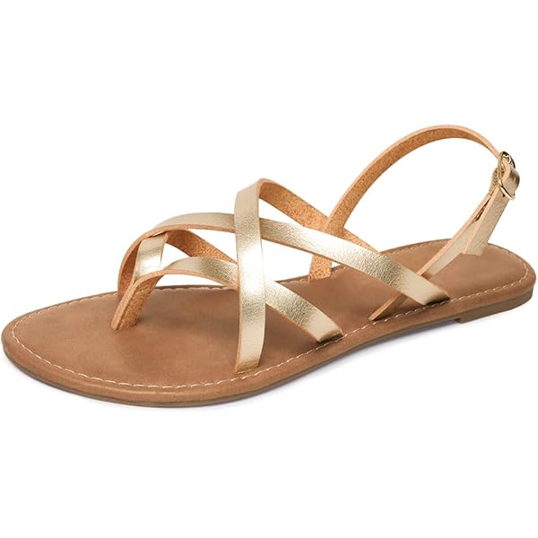 Amazon.com | Aerosoles St.Barth Tan Leather Flat Sandal, 7.5M | Flats