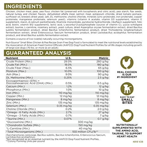 NutriSource Grain-Free Chicken Recipe Dog Food For Small Breeds, 5lb Bag