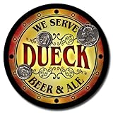 Dueck Family Name Beer & Ale Neoprene Coasters