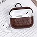 AirPods Pro Case Leather, Vermo Airpod Pro Case Leather Cover with Keychain, Protective Shockproof Cases for Apple Airpods Pro 2019 Charging Case (D Brown)