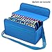BTSKY® Handy 80 Slot Carrying Lipstick Organizer Marker Case Holder for Primascolor Marker and Copic Marker--Fits for Markers Pen from 15mm to 22mm Diameter(Blue)