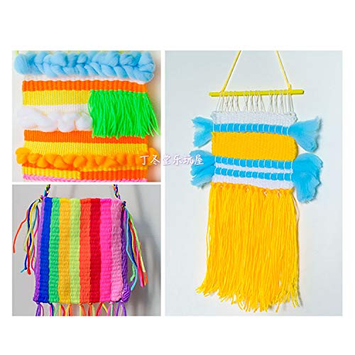Weaving Loom with Stand 24"H x 21"W (Approx.) Wooden Multi-Craft Weaving Loom Arts & Crafts, Extra-Large Frame, Develops Creativity and Motor Skills Weaving Frame Loom with Stand - Thumbnail 4
