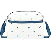 LeSportsac Daydream Embroidery Daniella Crossbody Bag, Style 2434/Color E885, Unique Embroidered Whimsical & Colorful Motifs: Hearts, Butterflies, Flowers, Shooting Stars & Rainbows