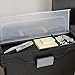 IRIS Portable Letter Size File Box w/Organizer Lid, Black