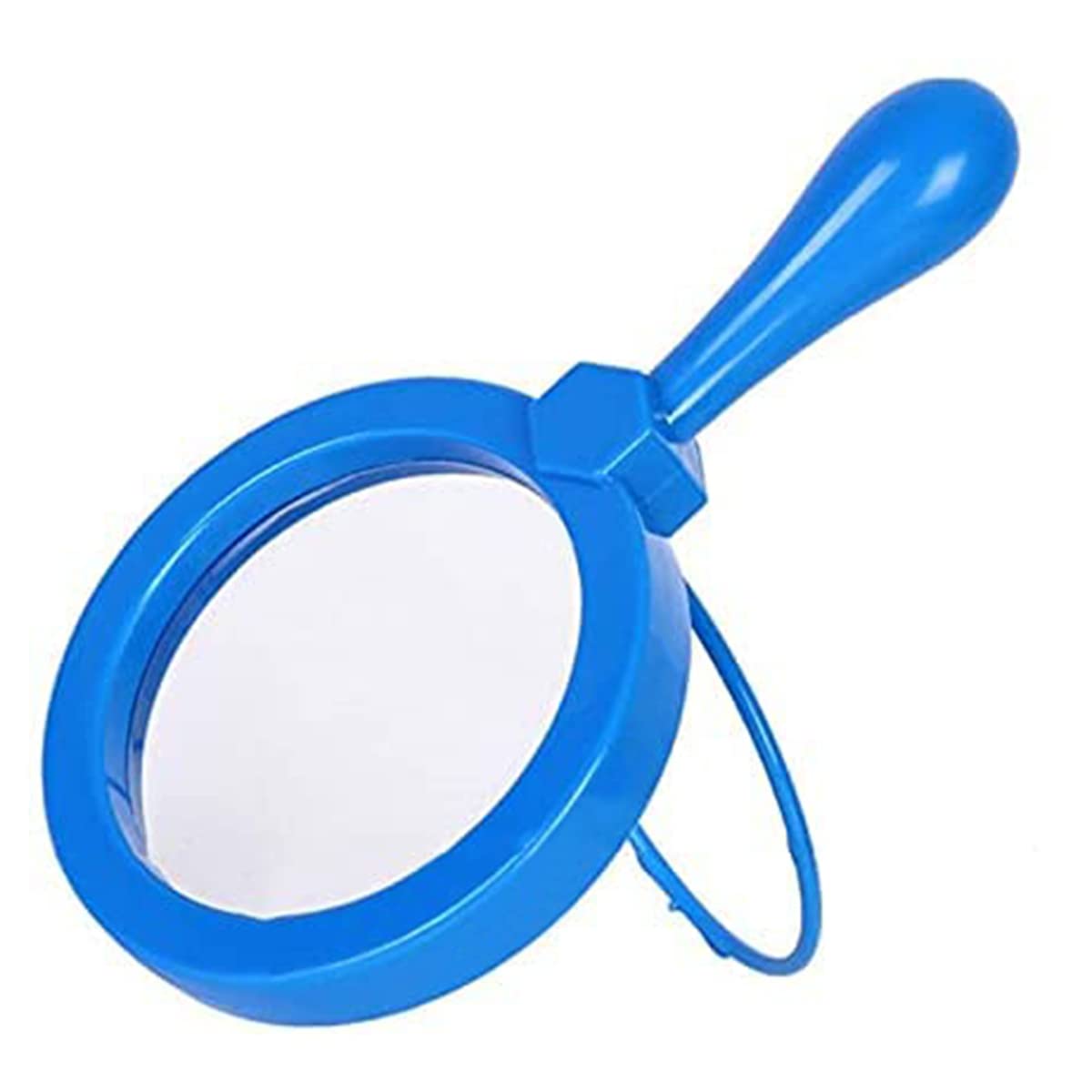 Magnifying Glass Handheld Jumbo Magnifiers with Stand, Exploration Play Reading Magnifier Toy for 5X Magnification Loupe (Blue)