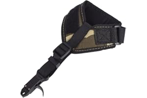 TY ARCHERY Compound Bow Release Adjustable Archery Camo Wrist Strap Trigger Caliper Left Right Hand Youth Archer Target Practice (Pack of 1)