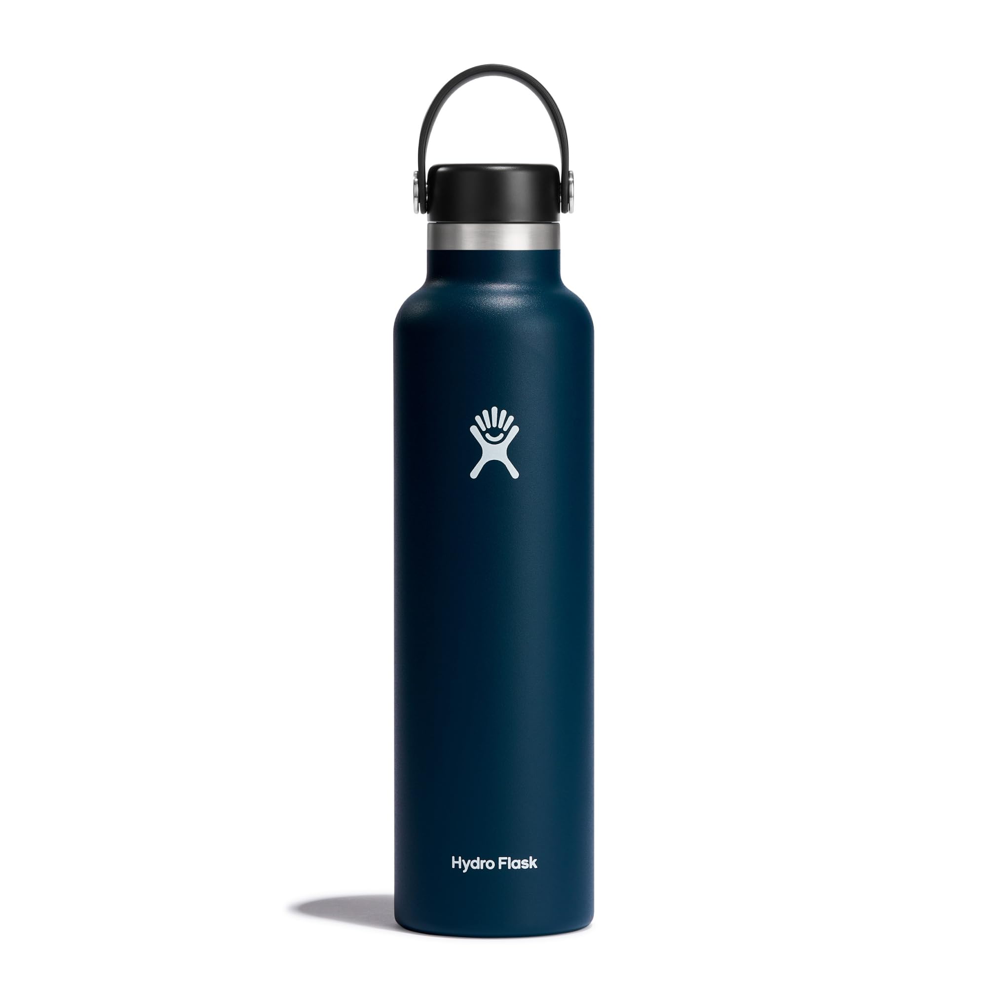Hydro Flask - Water Bottle 709 ml (24 oz) - Vacuum Insulated Stainless Steel Water Bottle with Leak Proof Flex Cap and Powder Coat - Standard Mouth - Indigo