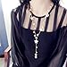UNKE Fashion Tassel Long Necklace Sweater Chain for Women