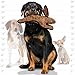 TUFFY - World's Tuffest Soft Dog Toy - Barnyard Brown Rabbit - Squeakers - Multiple Layers. Made Durable, Strong & Tough. Interactive Play (Tug, Toss & Fetch). Machine Washable & Floats