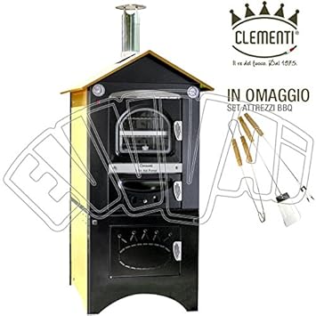 Smart - Horno de Leña para exterior con tejado para cocina ...